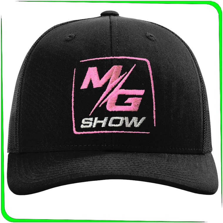 MG Show Richardson 112 Trucker Black Hat w/Hot Pink and White Logo